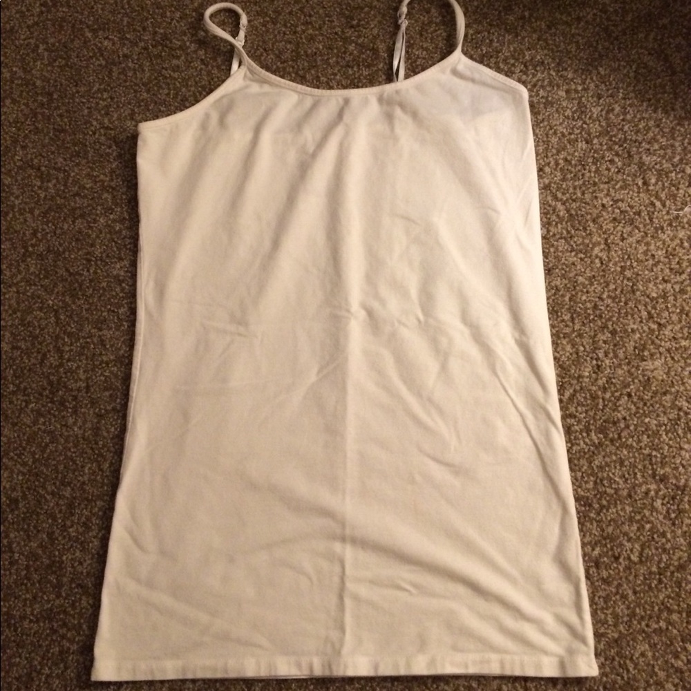 White spaghetti strap tank